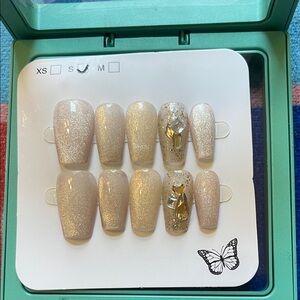 Elegant Glitter Press-On Nails